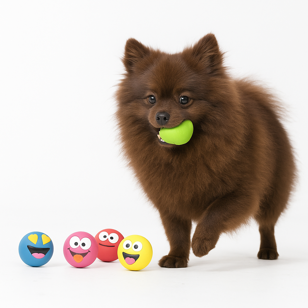 Vibrant Life 5-Pack Emoticon Latex Dog Toy Set - Squeaky Fun for Your Furry Friend
