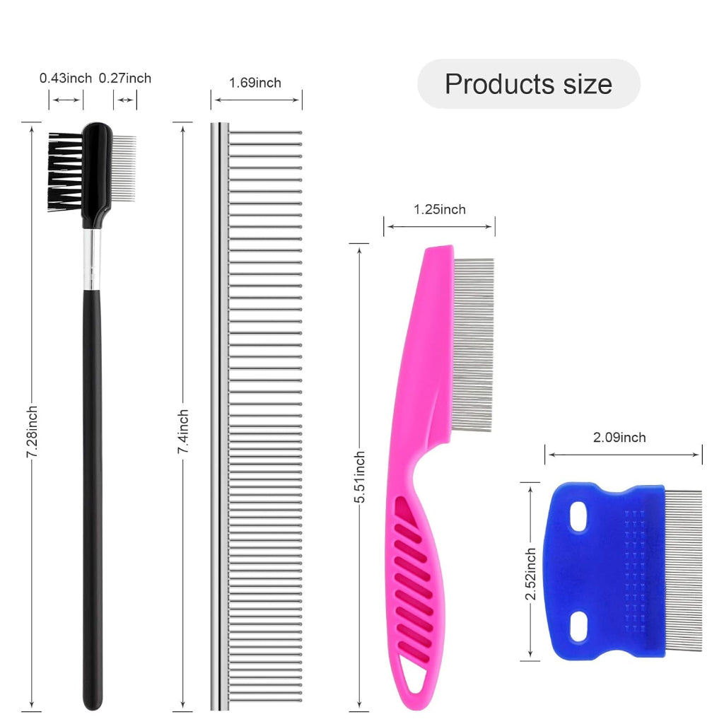 Ultimate Pets Grooming Comb Kit for Small Dogs and Puppies - Effortlessly Remove Tear Stains, Knots, and Mucus with 2-in-1 Design!