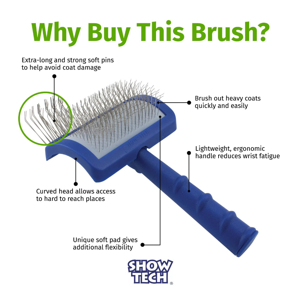 Transform Grooming Time with the Tuffer than Tangles Slicker Brush - Perfect for Doodles and Curly Coats!