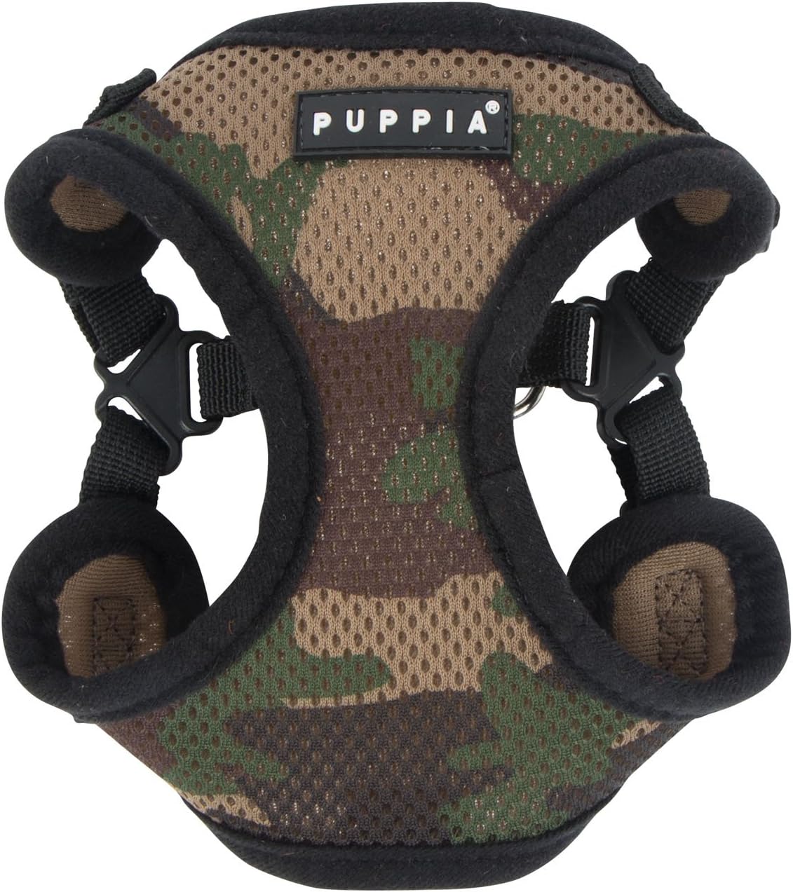 Puppia Soft Harness C - Black Adjustable Vest for Small Dogs and Cats