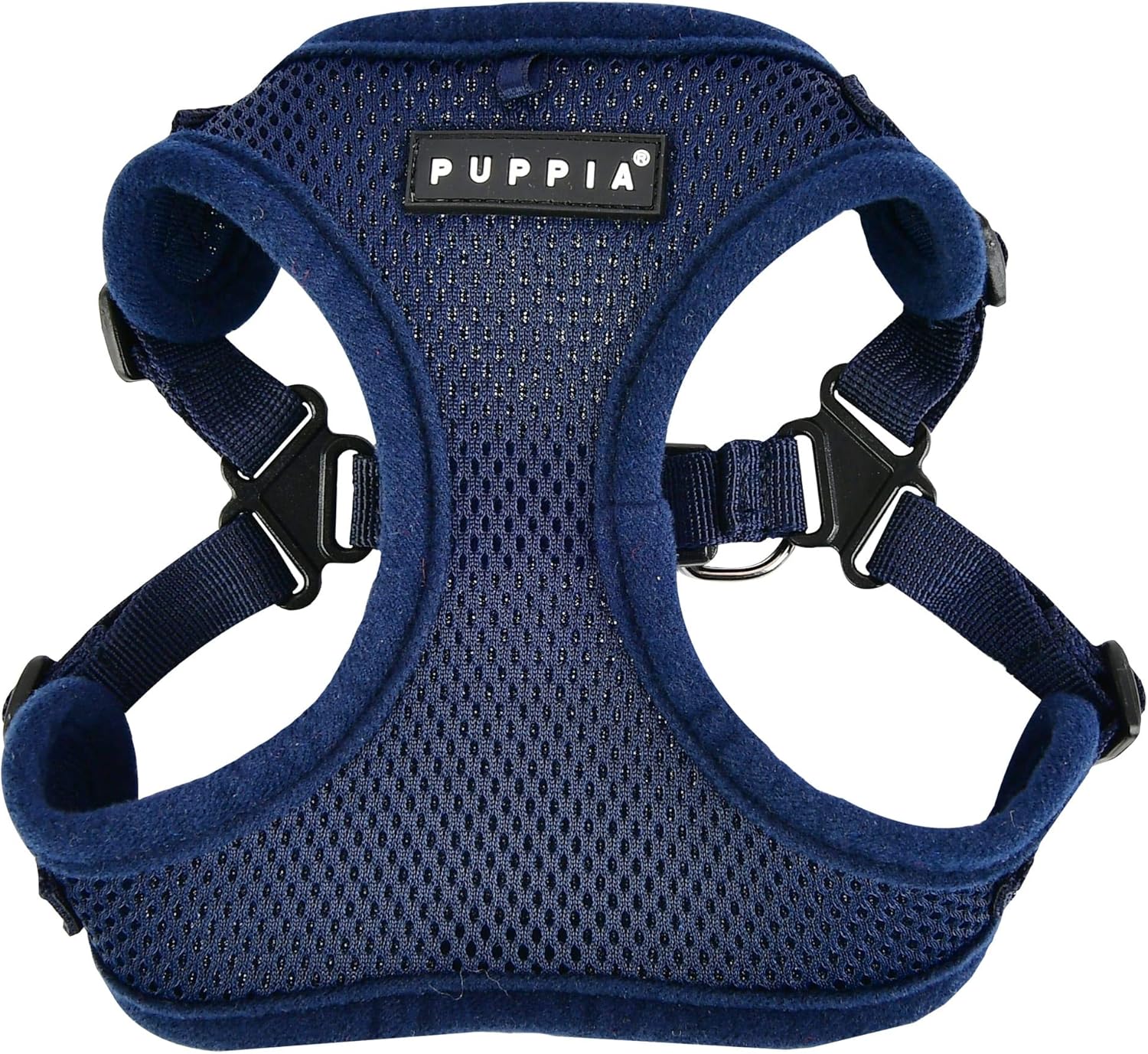 Puppia Soft Harness C - Black Adjustable Vest for Small Dogs and Cats