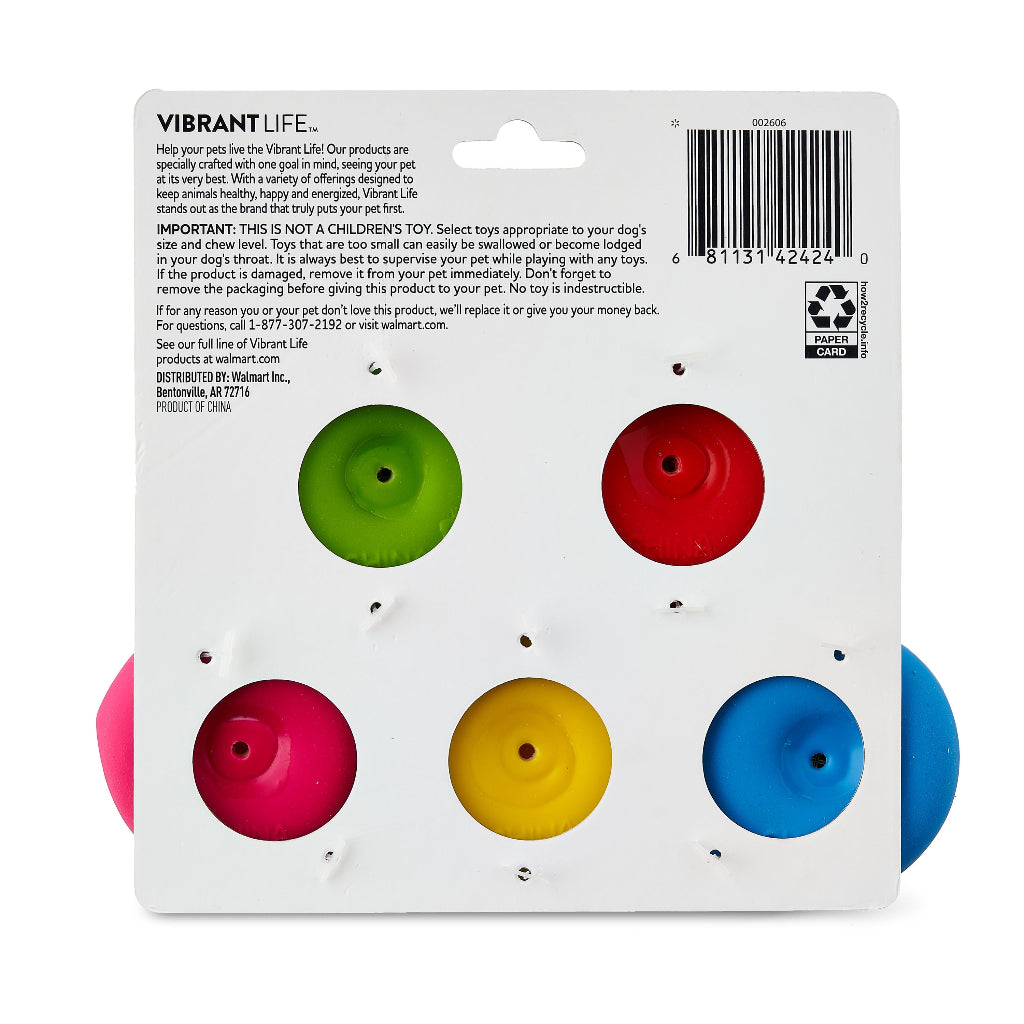 Vibrant Life 5-Pack Emoticon Latex Dog Toy Set - Squeaky Fun for Your Furry Friend