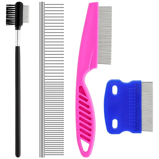Ultimate Pets Grooming Comb Kit for Small Dogs and Puppies - Effortlessly Remove Tear Stains, Knots, and Mucus with 2-in-1 Design!