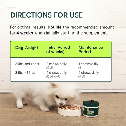 Premium Hip & Joint Chews for Small & Medium Dogs - Advanced Formula with Glucosamine, Chondroitin, Omega 3, MSM & Green Lipped Mussel - 60 Delicious Pork Flavored Soft Chews