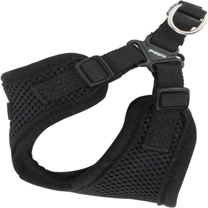 Puppia Soft Harness C - Black Adjustable Vest for Small Dogs and Cats