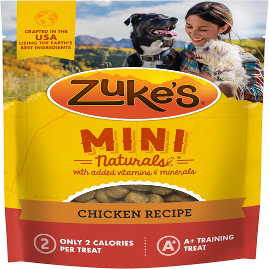 Zuke's Mini Naturals Chicken Recipe Dog Treats - Healthy, Delicious Training Treats for All Life Stages, 6 Oz